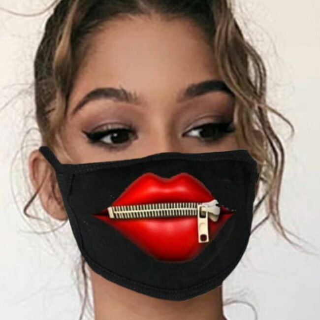 Fashion Casual Lips Printed Dust Face Mask
