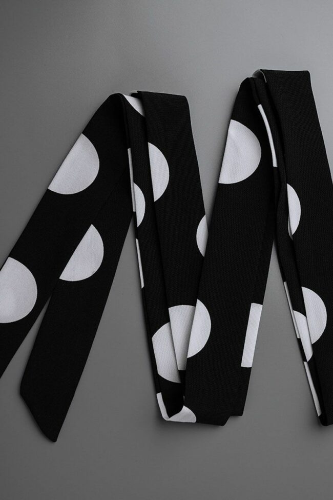 OL Turndown Collar A-Line Floor-Length Print Polka Dot Dresses