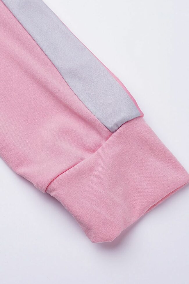 Fashion Casual Zipper Collar Long Sleeve Regular Sleeve Patchwork Plus Size Set