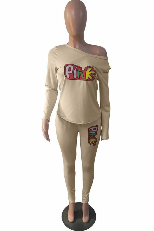 Casual Patchwork Embroidered O Neck Long Sleeve Two Pieces