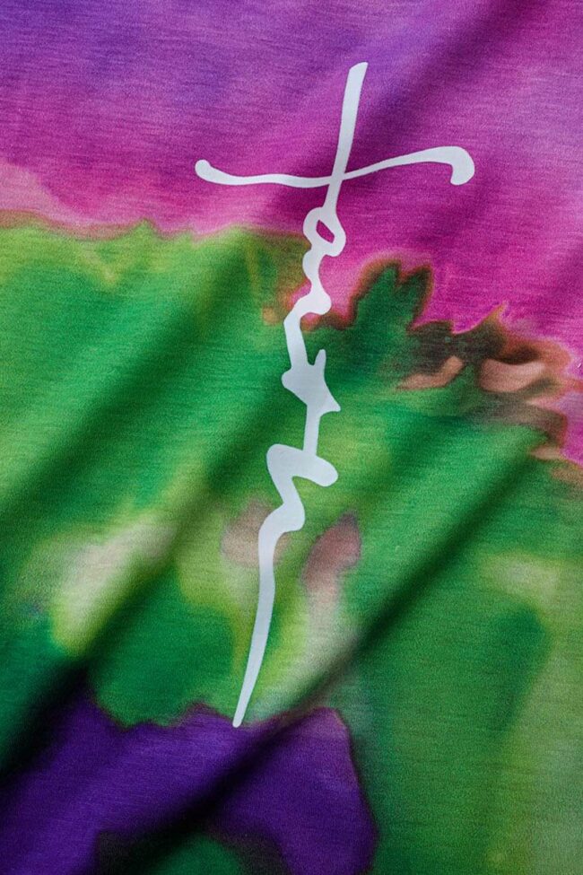 Casual Print Tie Dye Split Joint U Neck Straight Dresses