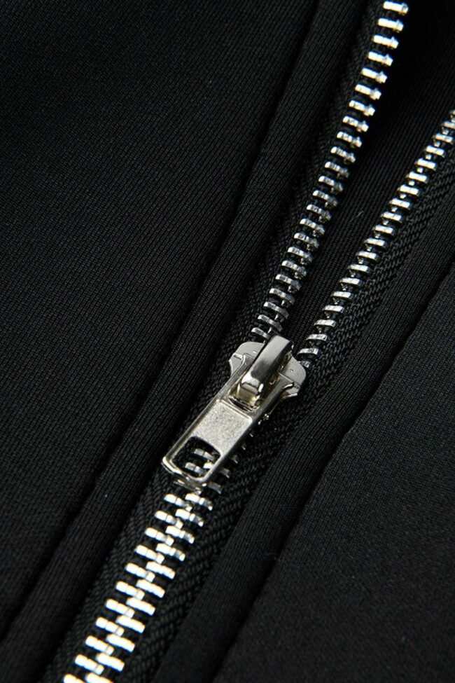 Casual Street Solid Split Joint Zipper Zipper Collar Outerwear