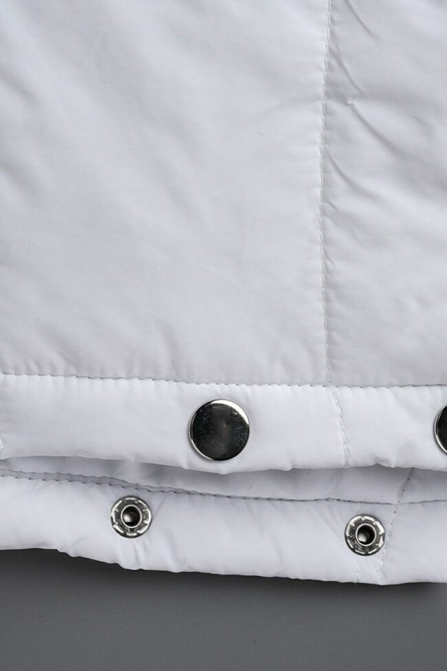 Casual Street Solid Split Joint Draw String Buttons Zipper Outerwear