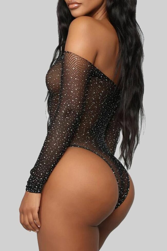 Fashion Sexy Solid Hollowed Out See-through Backless Lingerie