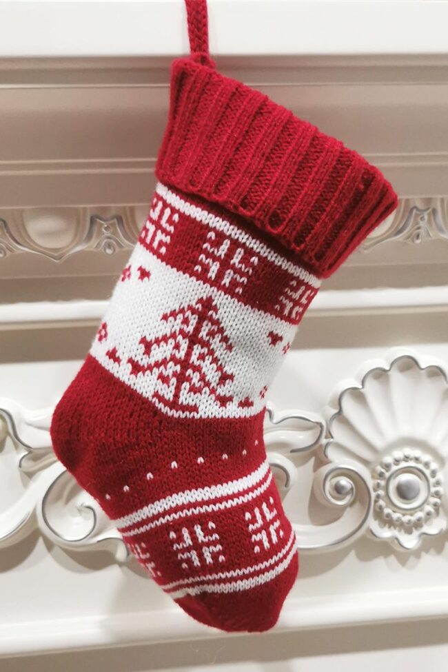 Fashion Party Wapiti Snowflakes Christmas Tree Printed Split Joint Sock