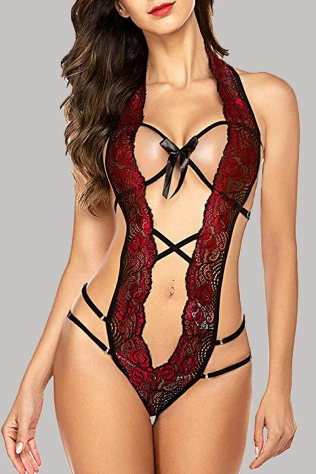 Fashion Sexy Patchwork Hollowed Out Lingerie