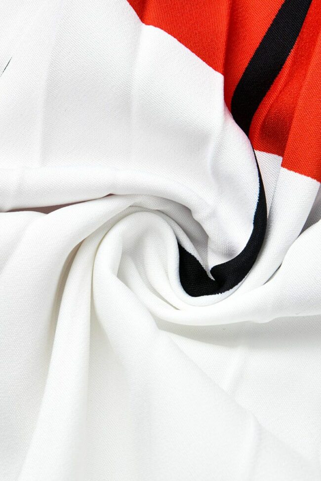 Elegant Print Split Joint Buckle Fold Without Belt Turndown Collar A Line Dresses