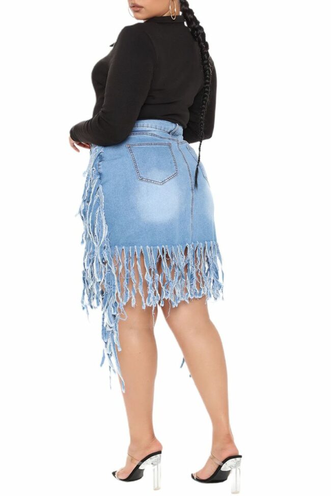 Casual Solid Tassel Skinny Mid Waist Pencil Solid Color Bottoms