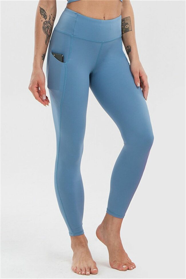 Casual Sportswear Solid High Waist Butt-lifting Yoga Trousers
