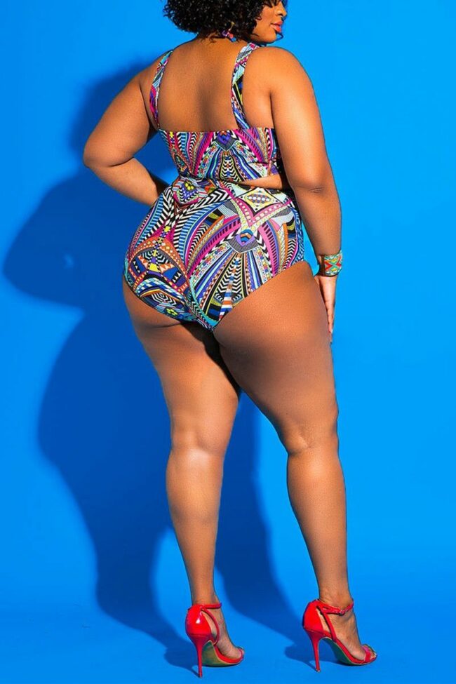 Sexy Plus Size Printing Swimsuit