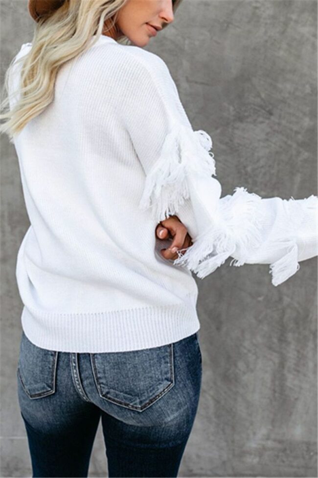 Fashion Casual Tassel Long Sleeve Sweater