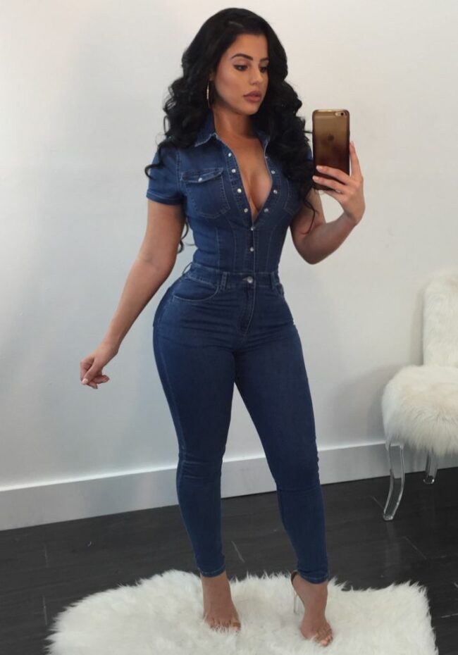 jean cloth Solid Fashion Jumpsuits & Rompers