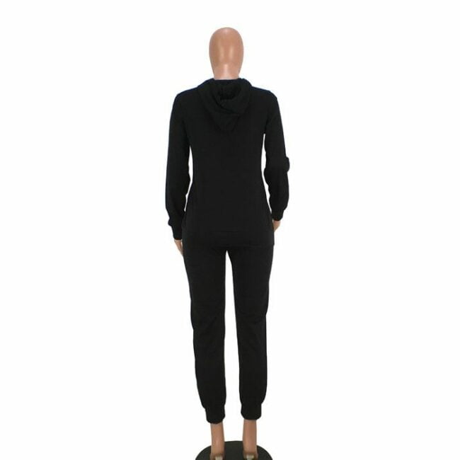 Drawstring Mid Solid pencil Two-piece suit