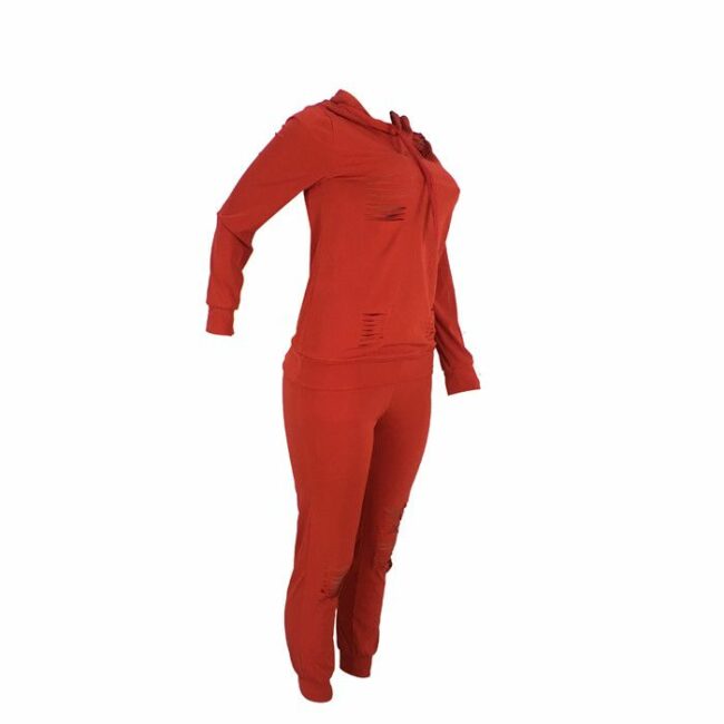 Drawstring Mid Solid pencil Two-piece suit