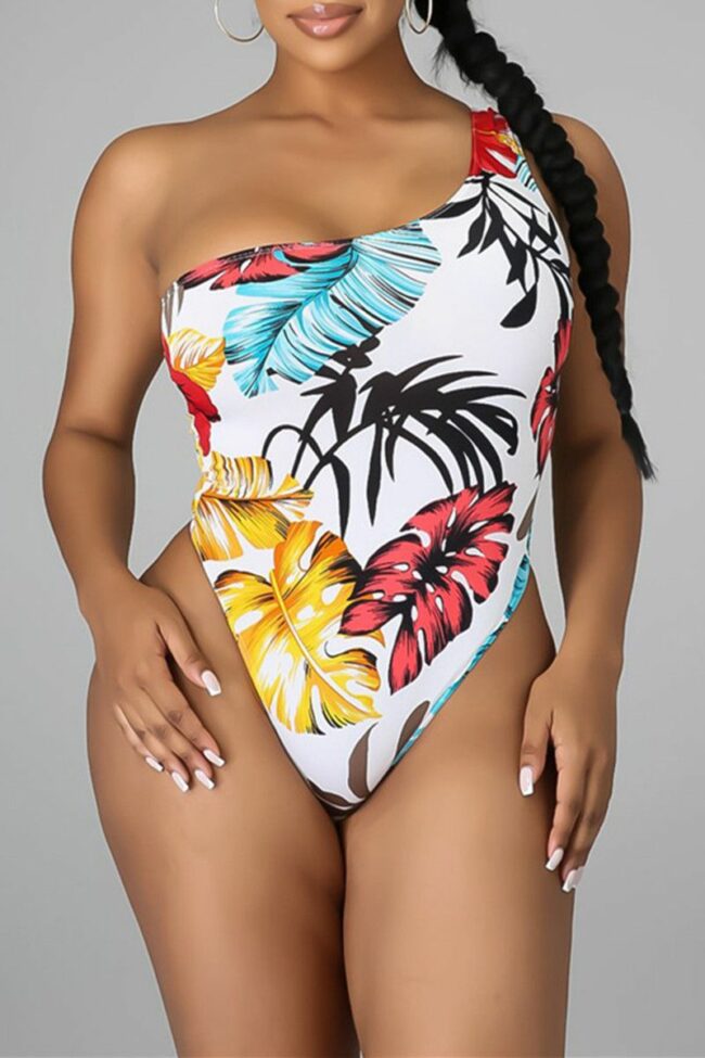 Fashion Sexy Print Backless Swimwears Two-piece Set