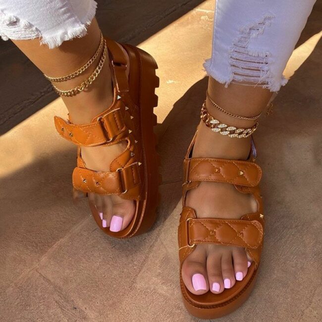 Fashion Casual Split Joint Opend Comfortable Out Door Wedges Shoes