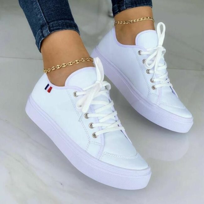 Fashion Casual Bandage Split Joint Solid Color Round Comfortable Out Door Shoes